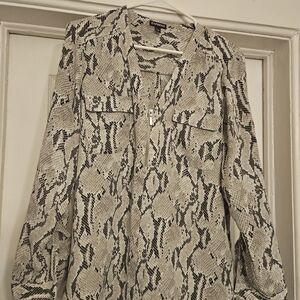 Snakeskin Print Blouse